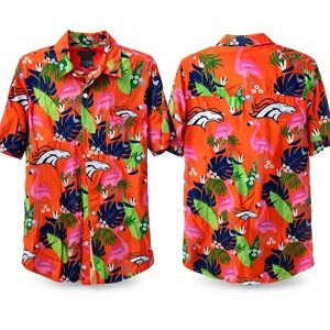 Denver Broncos Hawaiian Button Up Shirt